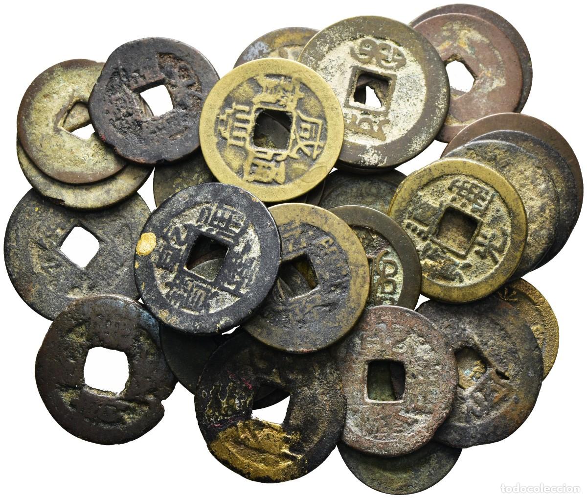 Monedas antiguas de Asia: *** LOTE X 30 MONEDAS DE 1 CASH DE CHINA. DIFERENTES DINAST&Iacute;AS. A CLASIFICAR ***