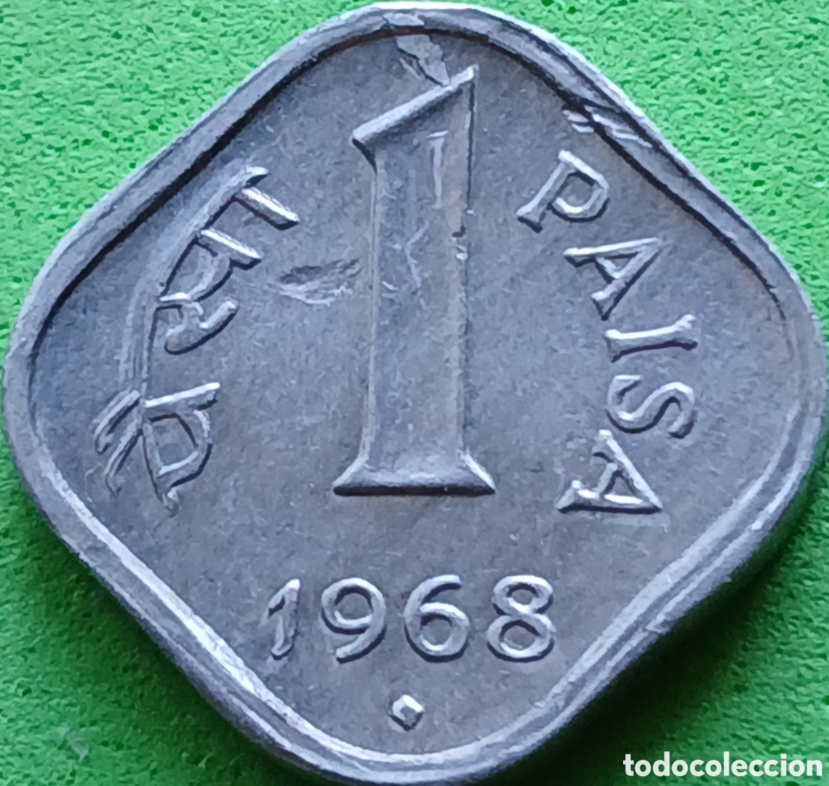 Monedas antiguas de Asia: India 1 paisa 1968 km#10.1 ceca Bombay