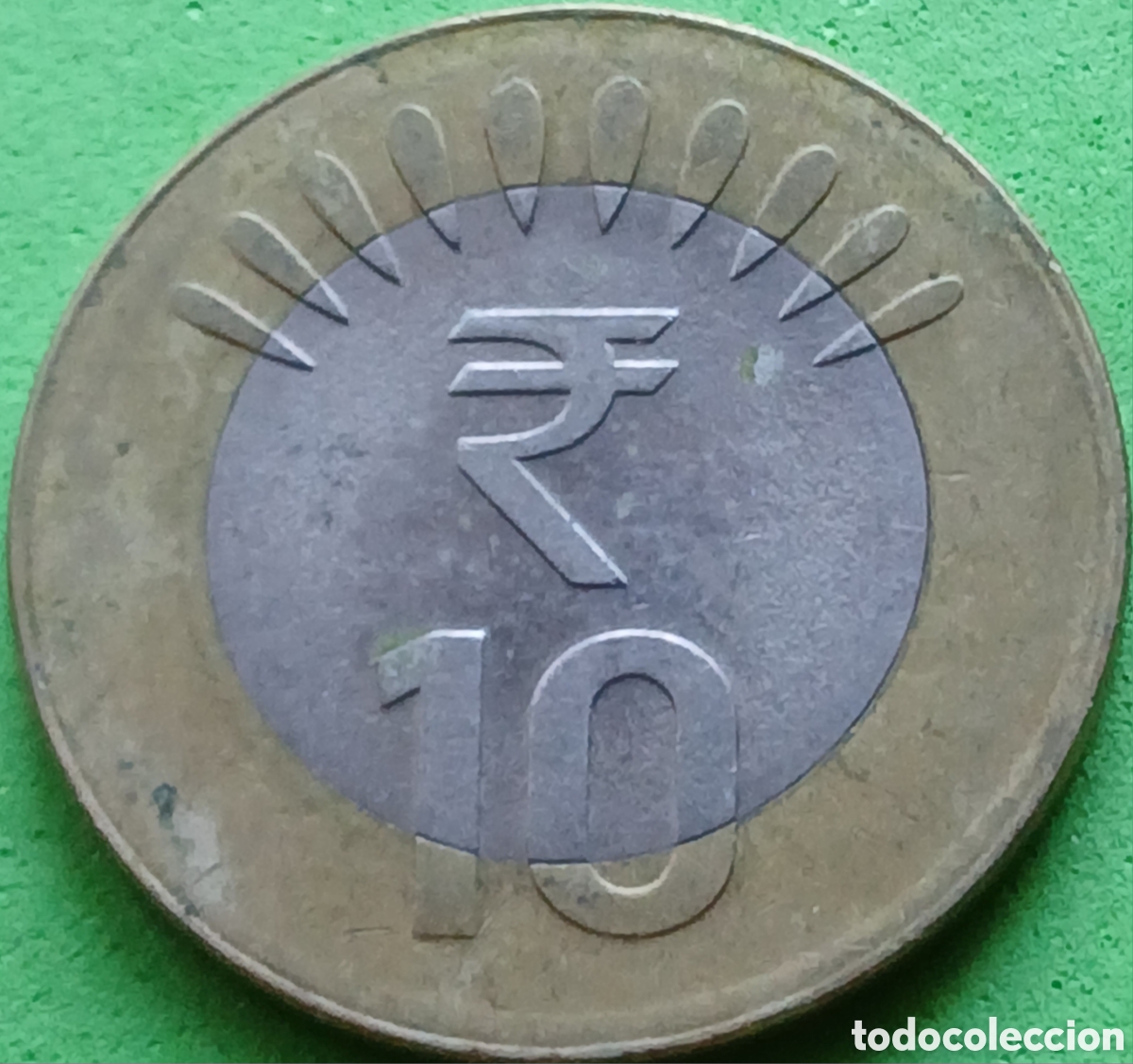 Monedas antiguas de Asia: India 10 rupias 2016 km#400 ceca Bombay