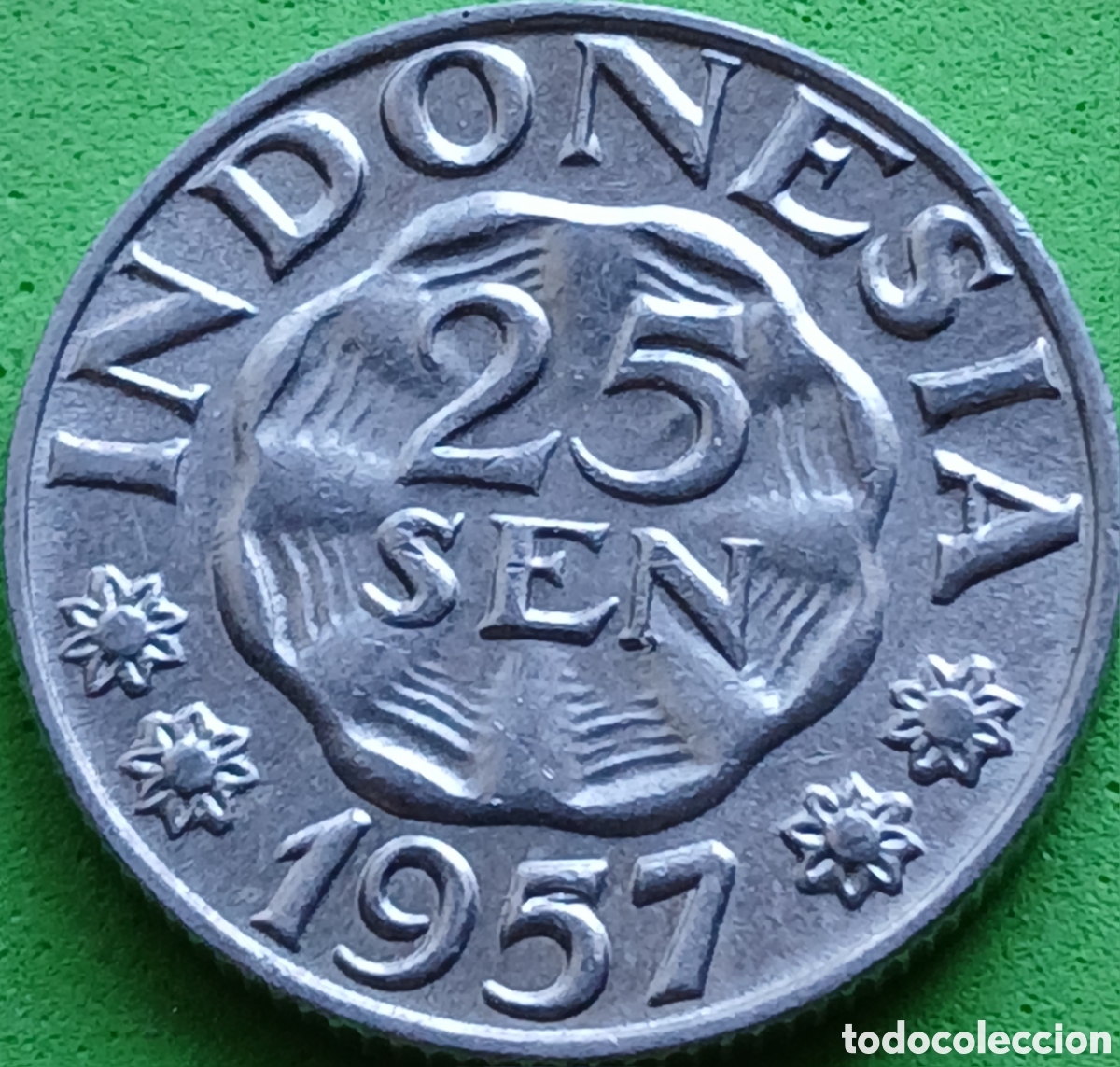 Monedas antiguas de Asia: Indonesia 25 sen 1957 km#11