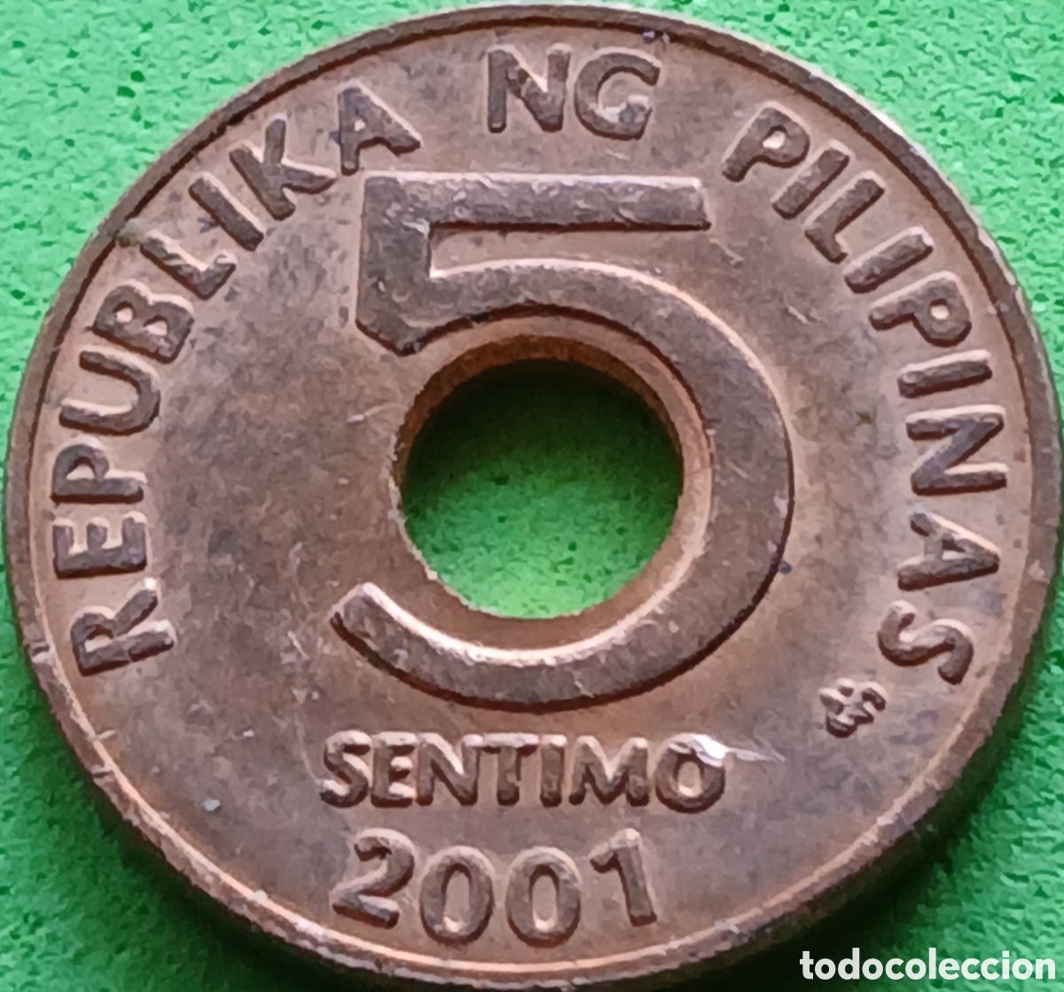Monedas antiguas de Asia: Filipinas 5 c&eacute;ntimos 2001 km#268 poco com&uacute;n