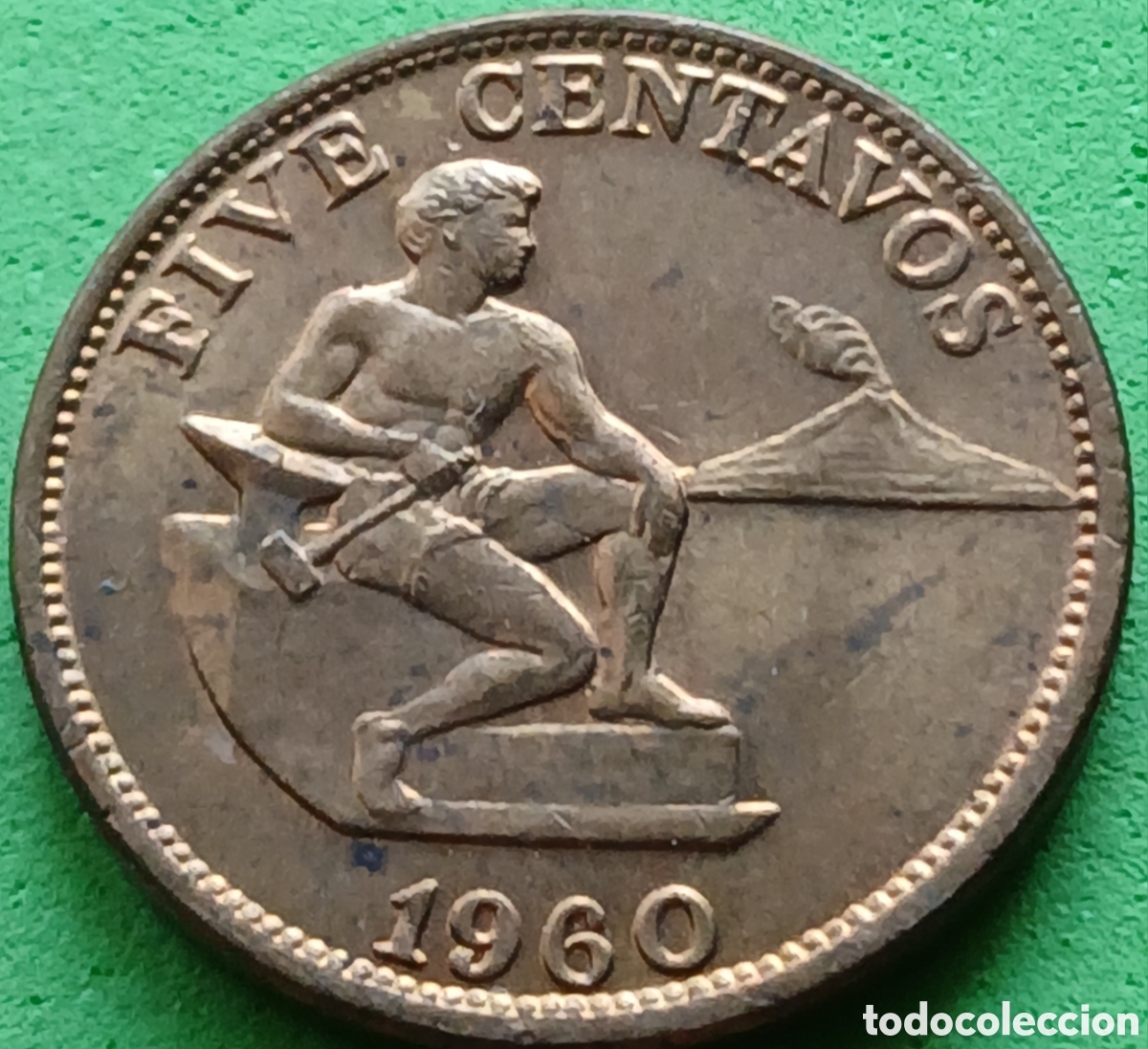 Monedas antiguas de Asia: Filipinas five centavos 1960 km#187