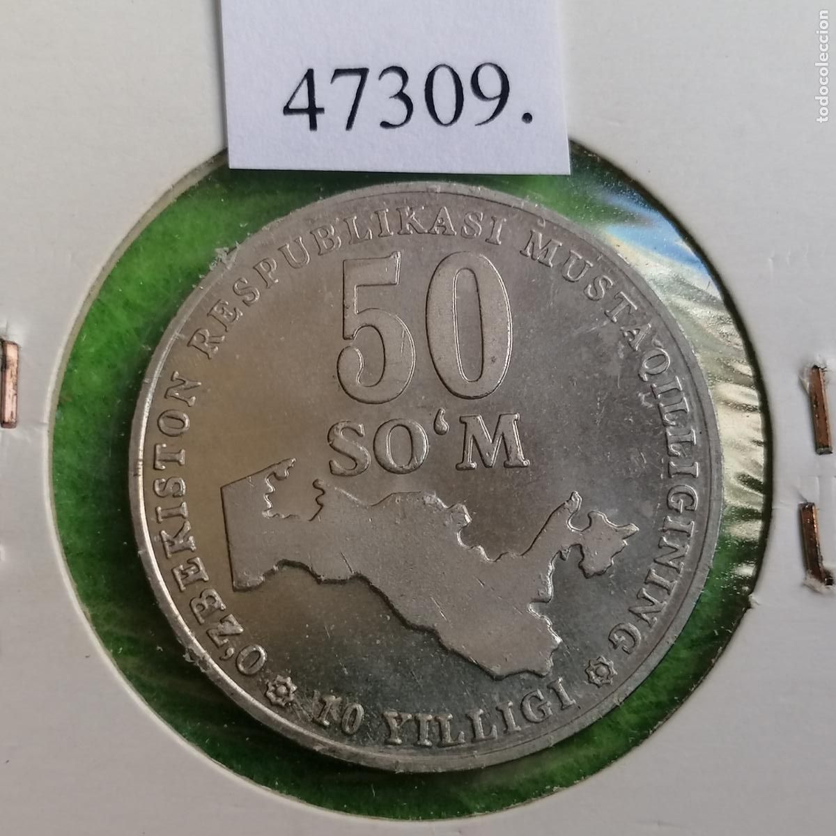 Monedas antiguas de Asia: Uzbekist&aacute;n 50 som 2001