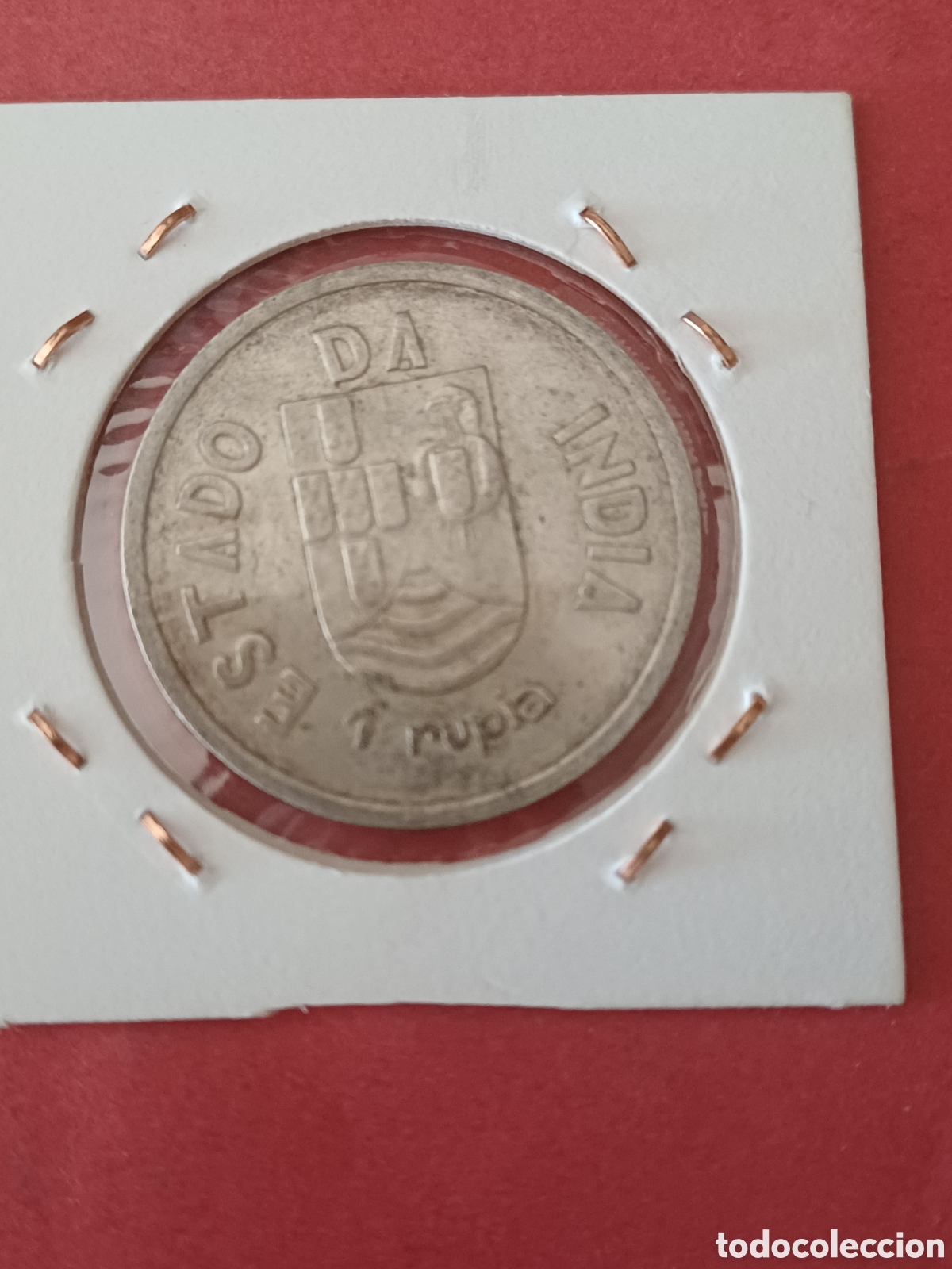 Monedas antiguas de Asia: India portuguesa 1 rupia de plata