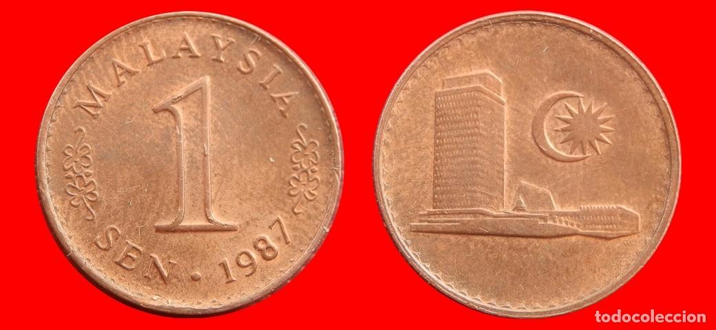 Monedas antiguas de Asia: 1 SEN 1987 MALASIA-151211