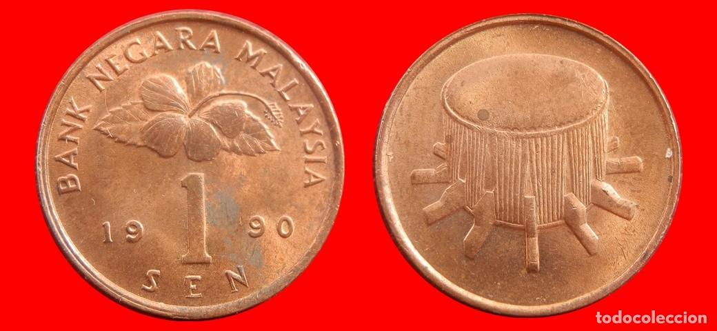 Monedas antiguas de Asia: 1 SEN 1990 MALASIA-151212