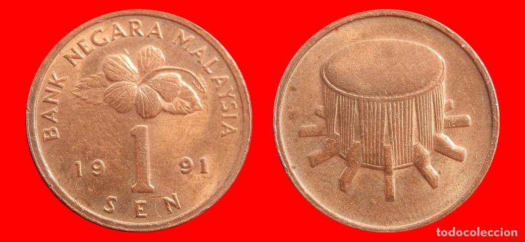 Monedas antiguas de Asia: 1 SEN 1991 MALASIA-151213