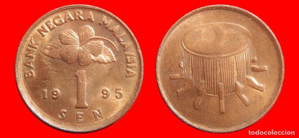 Monedas antiguas de Asia: 1 SEN 1995 MALASIA-151215
