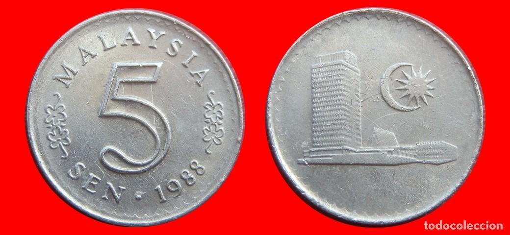 Monedas antiguas de Asia: 5 SEN 1988 MALASIA-151222