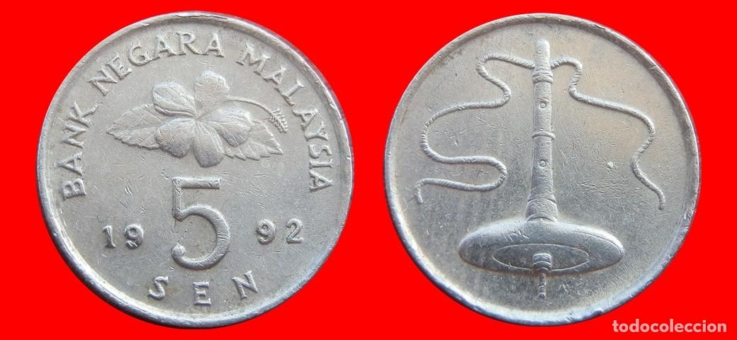 Monedas antiguas de Asia: 5 SEN 1992 MALASIA-151223