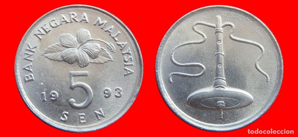 Monedas antiguas de Asia: 5 SEN 1993 MALASIA-151224