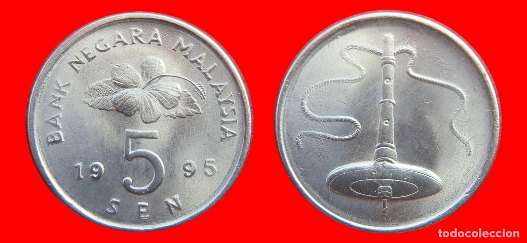Monedas antiguas de Asia: 5 SEN 1995 MALASIA-151226