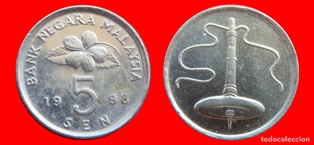 Monedas antiguas de Asia: 5 SEN 1998 MALASIA-151228