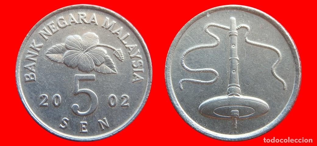 Monedas antiguas de Asia: 5 SEN 2002 MALASIA-151231