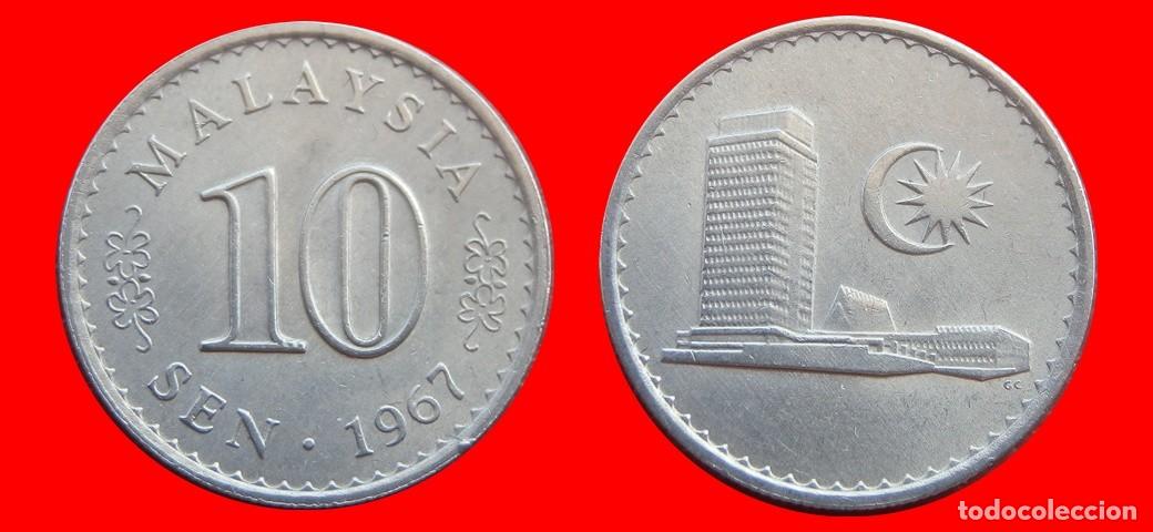 Monedas antiguas de Asia: 10 SEN 1967 MALASIA-151245