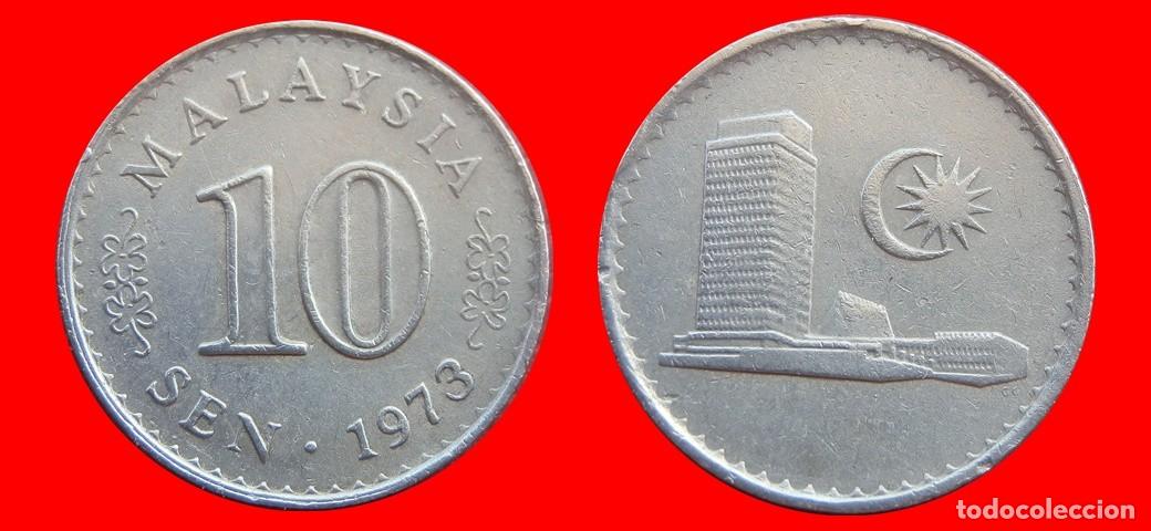 Monedas antiguas de Asia: 10 SEN 1973 MALASIA-151246