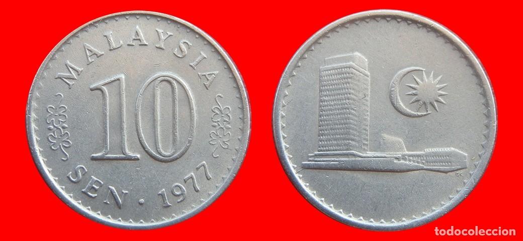 Monedas antiguas de Asia: 10 SEN 1977 MALASIA-151247