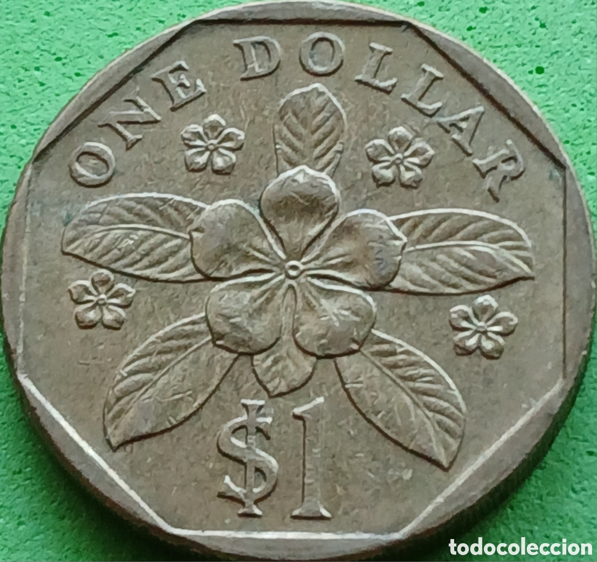 Monedas antiguas de Asia: Singapur 1 d&oacute;lar 1990 km#54b