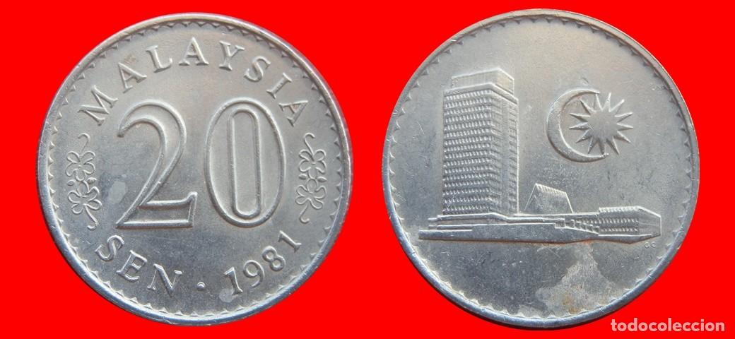 Monedas antiguas de Asia: 20 SEN 1981 MALASIA-151271