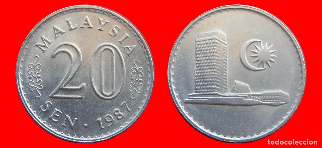 Monedas antiguas de Asia: 20 SEN 1987 MALASIA-151272