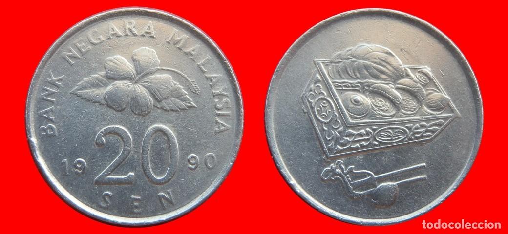 Monedas antiguas de Asia: 20 SEN 1990 MALASIA-151273