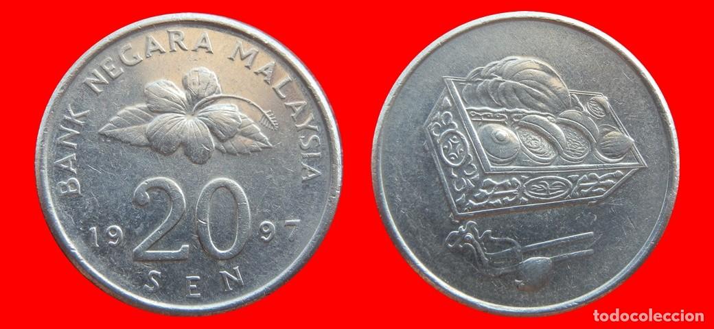 Monedas antiguas de Asia: 20 SEN 1997 MALASIA-151275