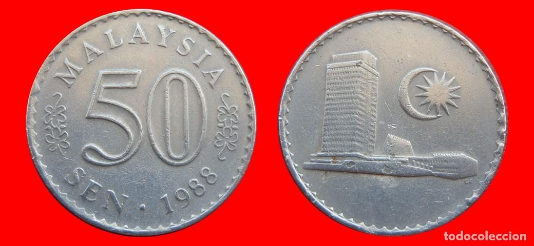Monedas antiguas de Asia: 50 SEN 1988 MALASIA-151289