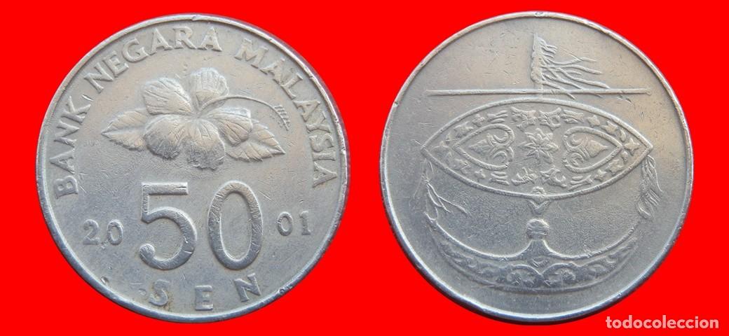 Monedas antiguas de Asia: 50 SEN 2001 MALASIA-151290