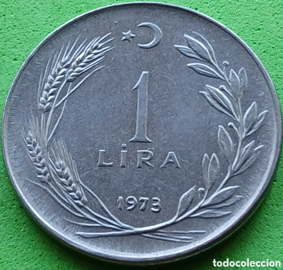 Moedas antigas da &Aacute;sia: Turqu&iacute;a 1 lira 1973 km#889a.2