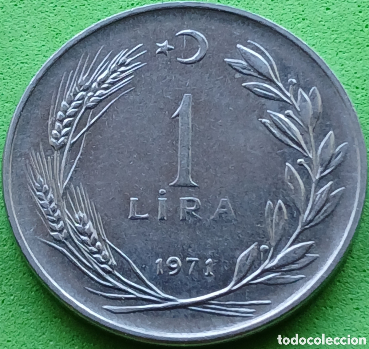 Moedas antigas da &Aacute;sia: Turqu&iacute;a 1 lira 1971 km#889a.2