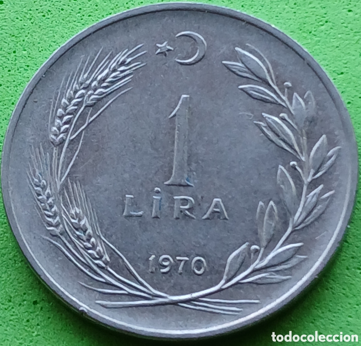Moedas antigas da &Aacute;sia: Turqu&iacute;a 1 lira 1970 km#889a.2