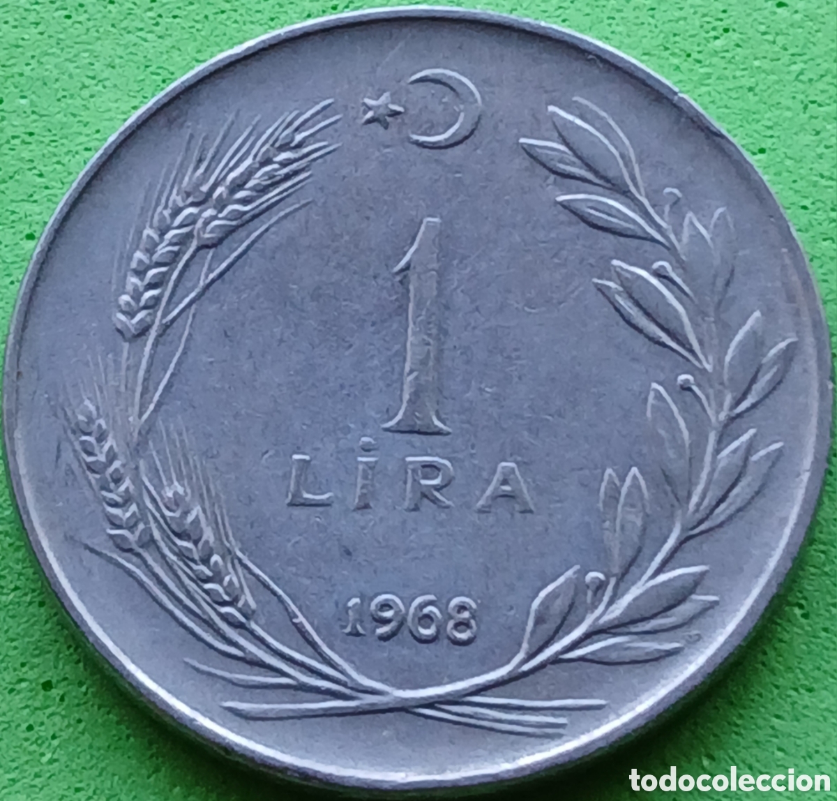 Alte M&uuml;nzen aus Asien: Turqu&iacute;a 1 lira 1968 km#889a.2