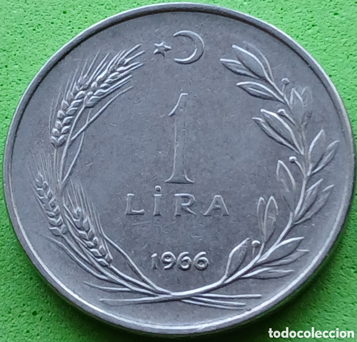 Alte M&uuml;nzen aus Asien: Turqu&iacute;a 1 lira 1966 km#889a.1