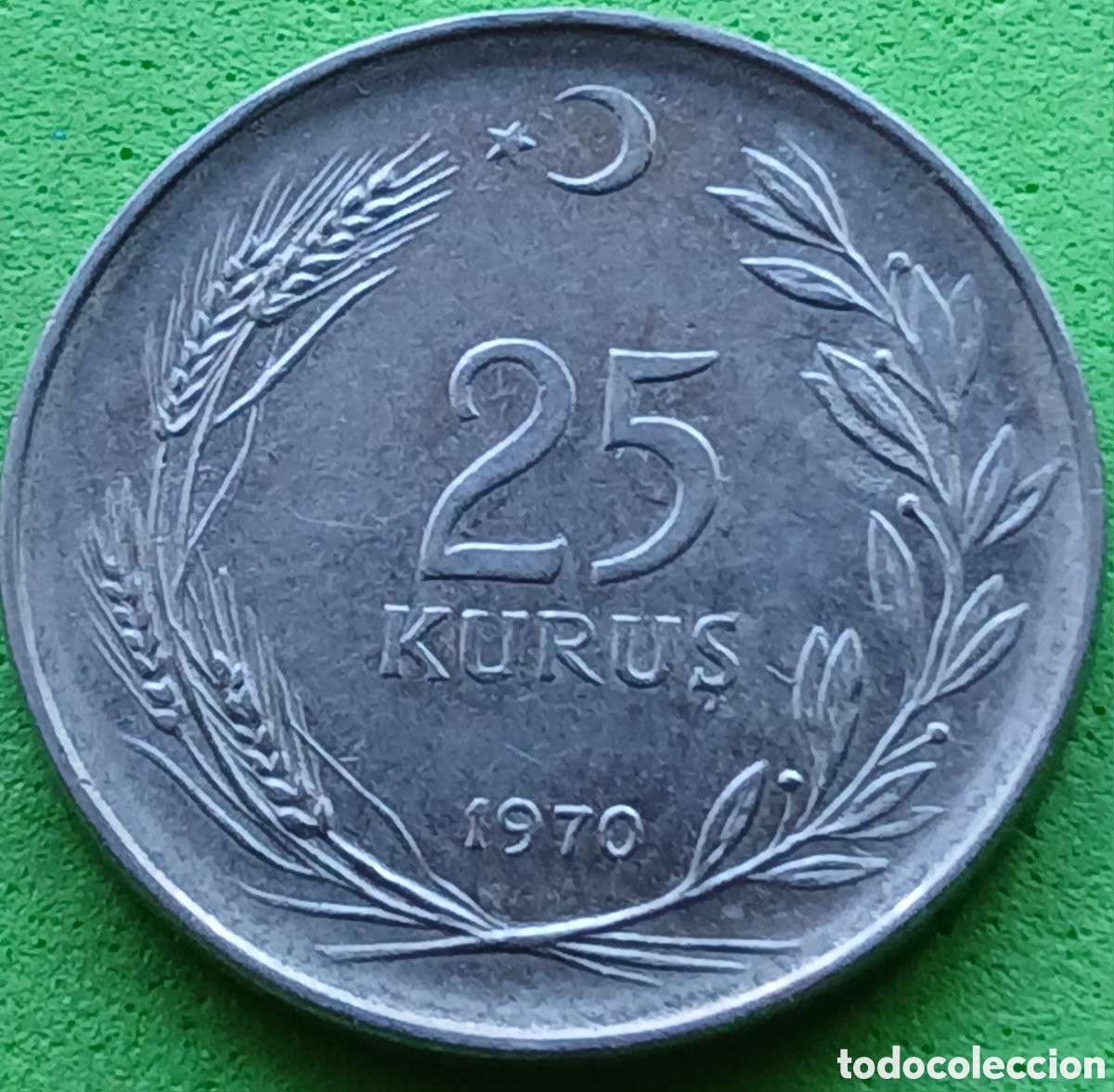 Alte M&uuml;nzen aus Asien: Turqu&iacute;a 25 kurus 1970 km#892.3