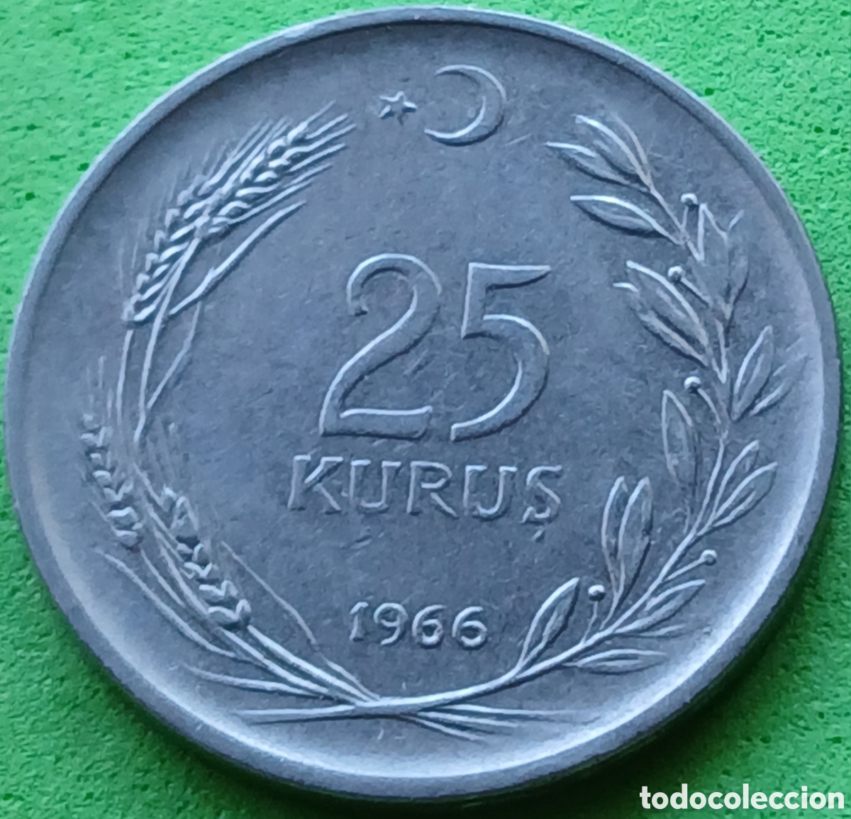 Alte M&uuml;nzen aus Asien: Turqu&iacute;a 25 kurus 1966 km#892.2
