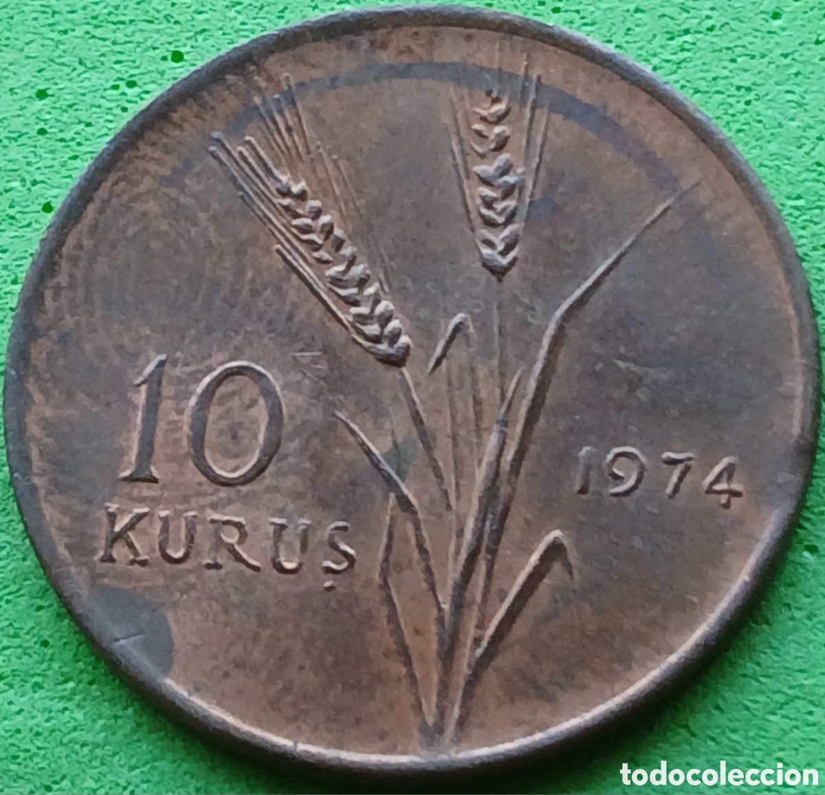 Alte M&uuml;nzen aus Asien: Turqu&iacute;a 10 kurus 1974 km#891.3