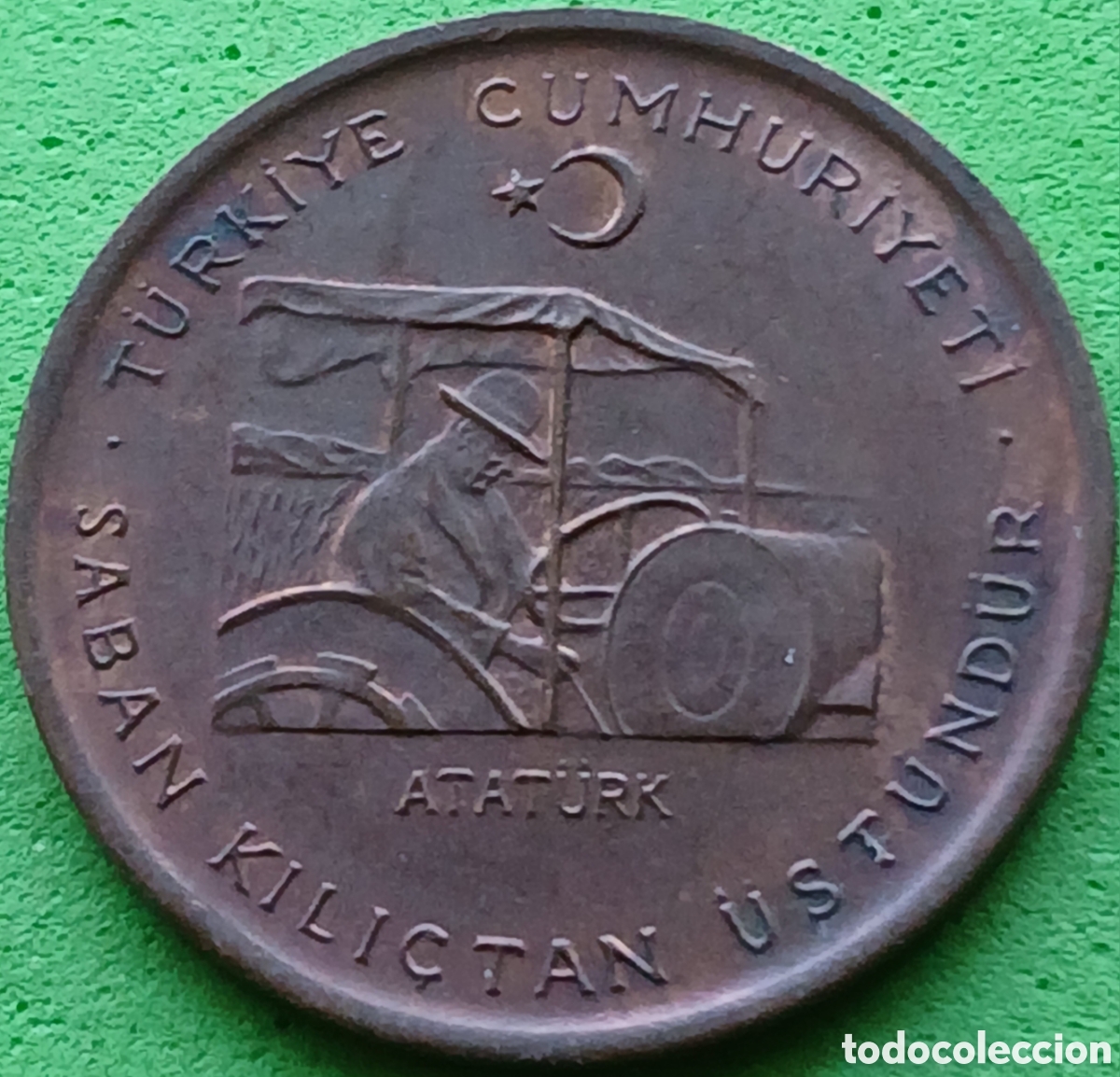 Monedas antiguas de Asia: Turqu&iacute;a 10 kurus 1974 km#898.2 FAO