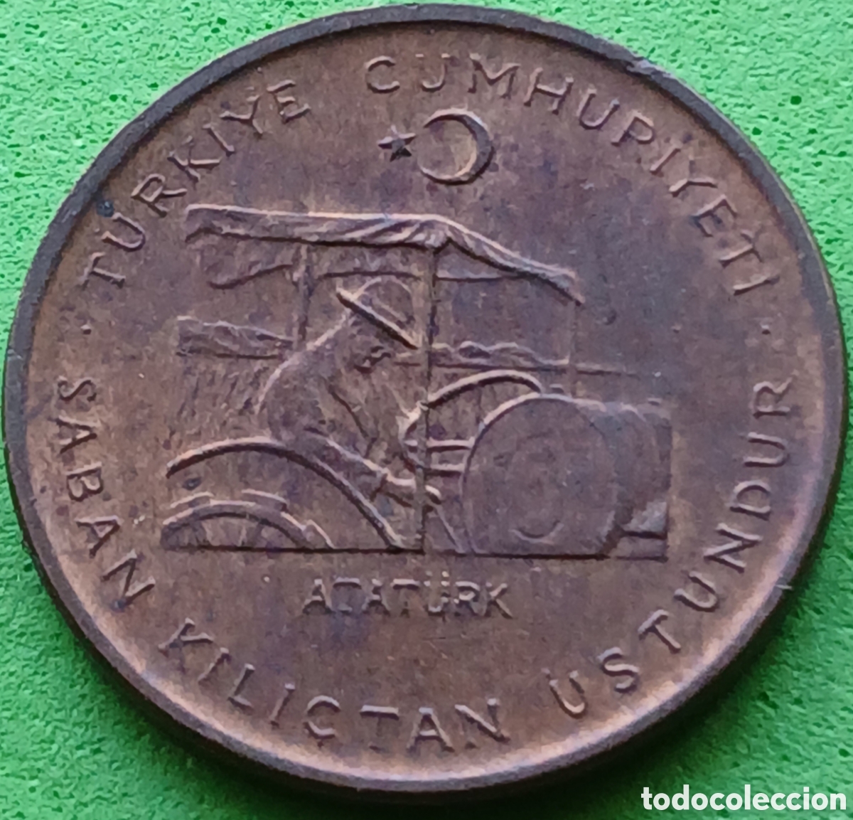 Monedas antiguas de Asia: Turqu&iacute;a 10 kurus 1971 km#898.1 FAO