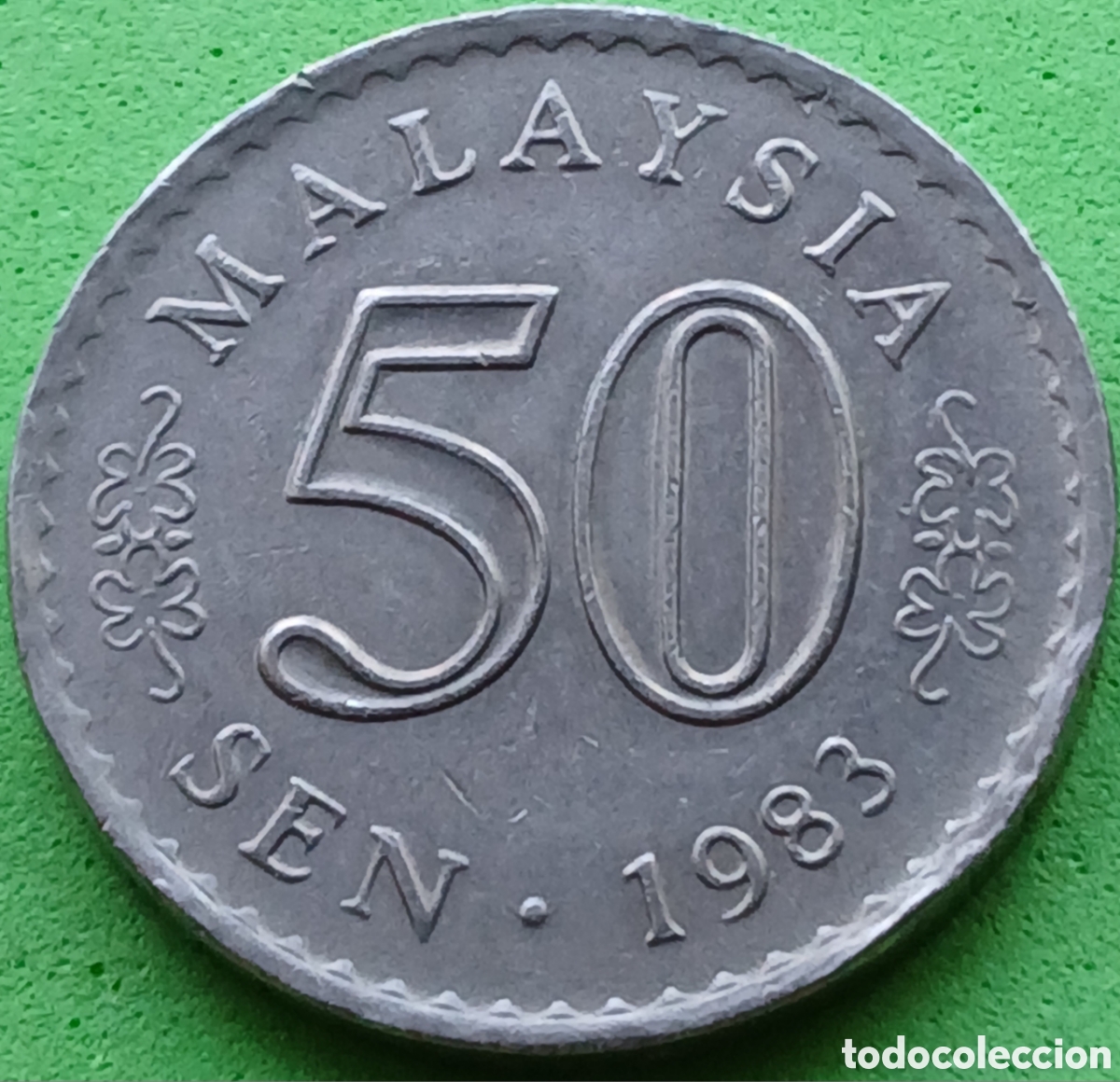Monedas antiguas de Asia: Malasia 50 sen 1983 km#5 poco com&uacute;n