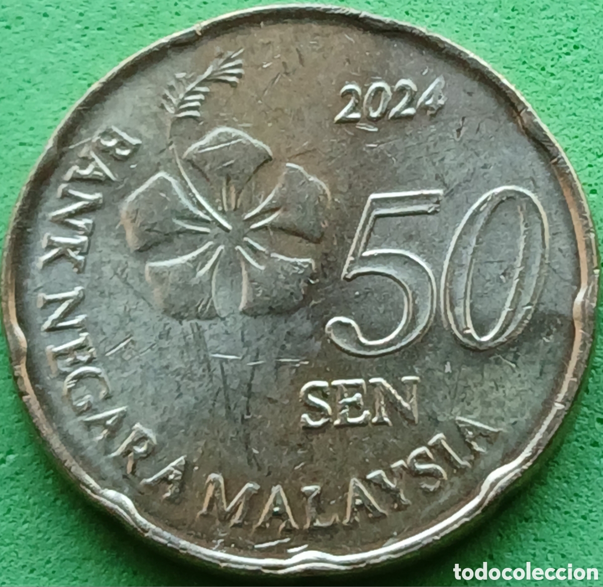Monedas antiguas de Asia: Malasia 50 sen 2024 km#204 poco com&uacute;n