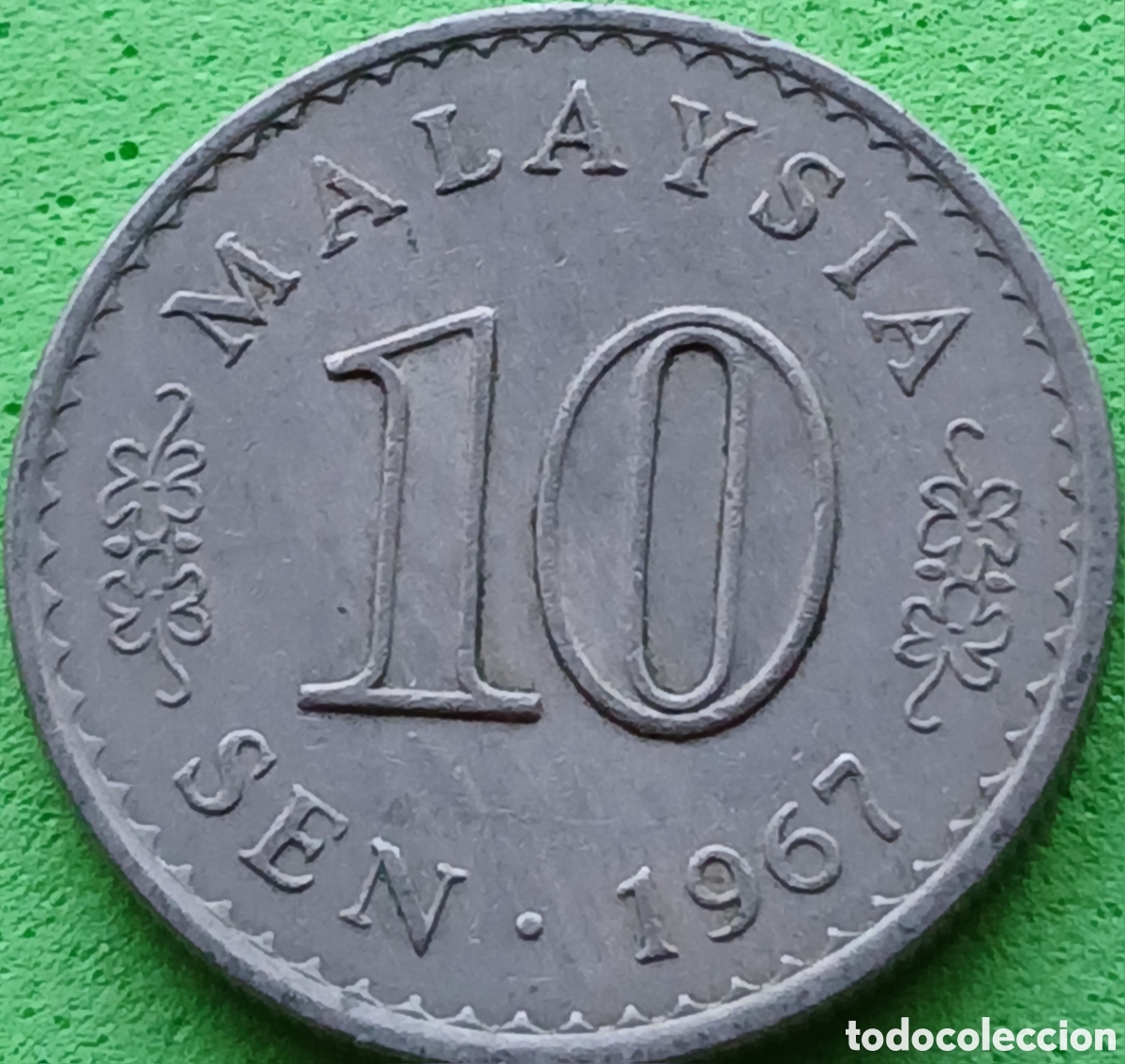 Monedas antiguas de Asia: Malasia 10 sen 1967 km#3