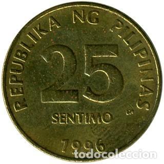 Monedas antiguas de Asia: FILIPINAS - 25 CENTIMOS 1996 KM271