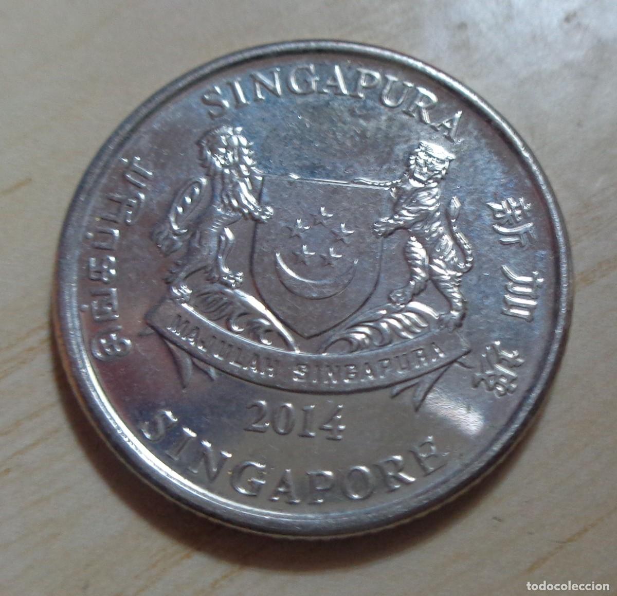 Monedas antiguas de Asia: MONEDA: 20 CENTIMOS, SINGAPUR 2014 - Foto 1