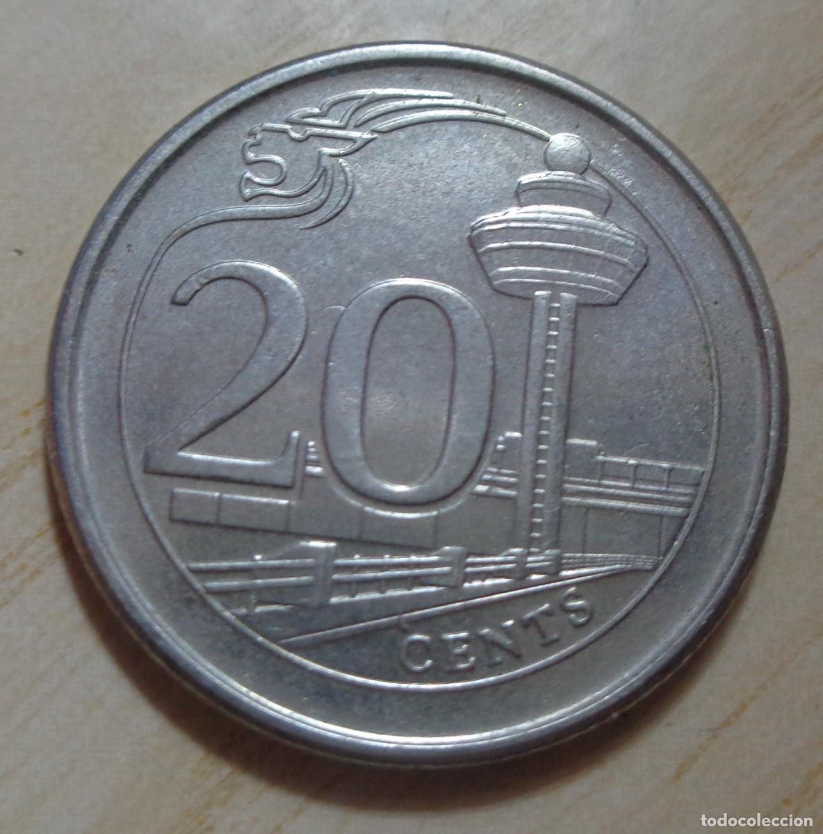 Monedas antiguas de Asia: MONEDA: 20 CENTIMOS, SINGAPUR 2014 - Foto 2