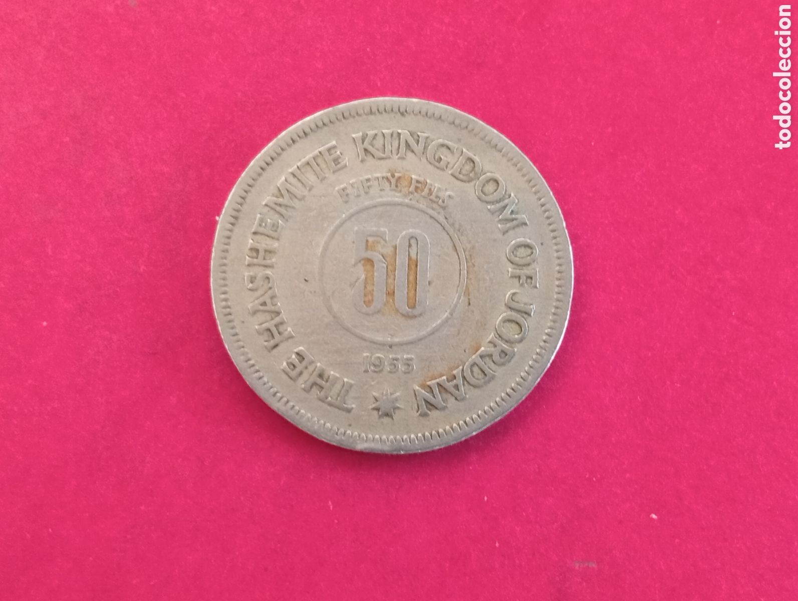 Monedas antiguas de Asia: 50 fils de Jordania 1955