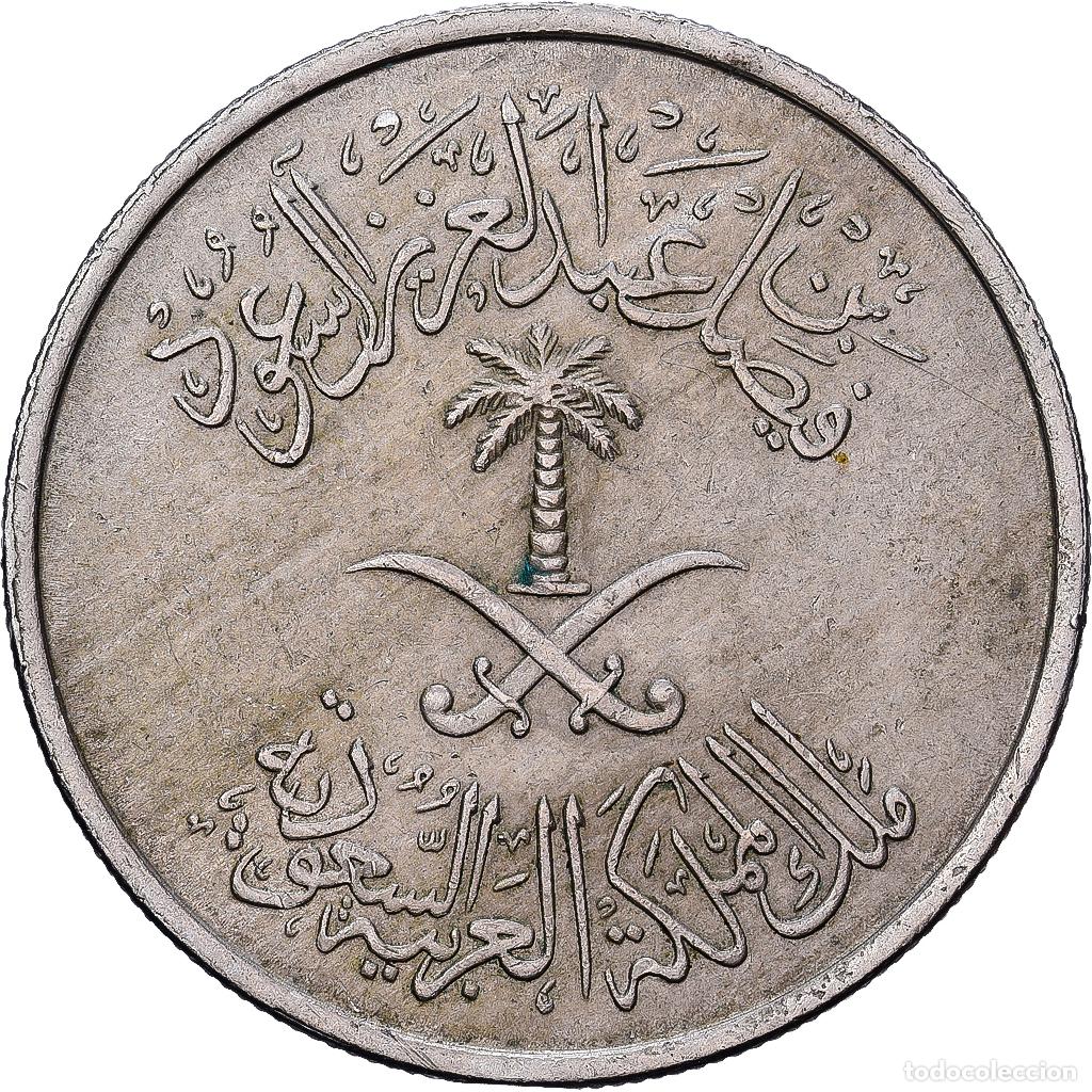 Monedas antiguas de Asia: [#1551452] Arabia Saud&iacute;, UNITED KINGDOMS, 50 Halala, 1/2 Riyal, 1972/AH1392, Cobre -