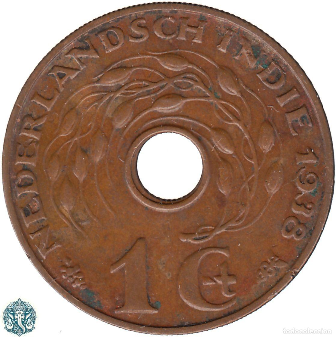 Monedas antiguas de Asia: INDIAS ORIENTALES NEERLANDESAS 1 CENTAVO 1938 INDIAS HOLANDESAS KM#317