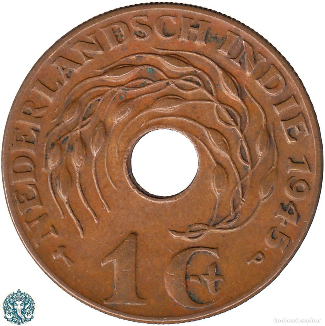 Monedas antiguas de Asia: INDIAS ORIENTALES NEERLANDESAS 1 CENTAVO 1945 Ceca: P INDIAS HOLANDESAS KM#317