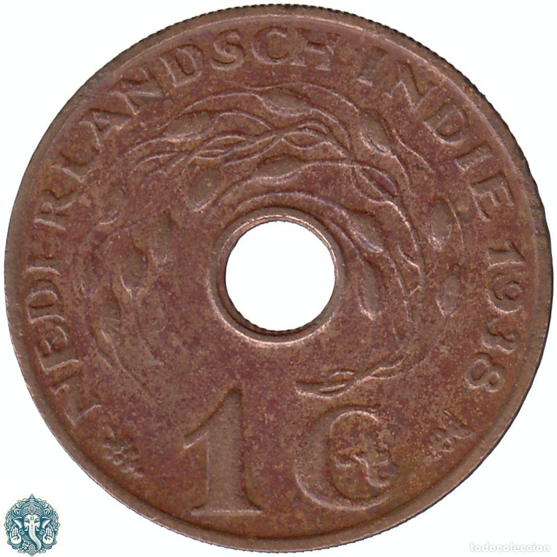 Monedas antiguas de Asia: INDIAS ORIENTALES NEERLANDESAS 1 CENTAVO 1938 INDIAS HOLANDESAS KM#317