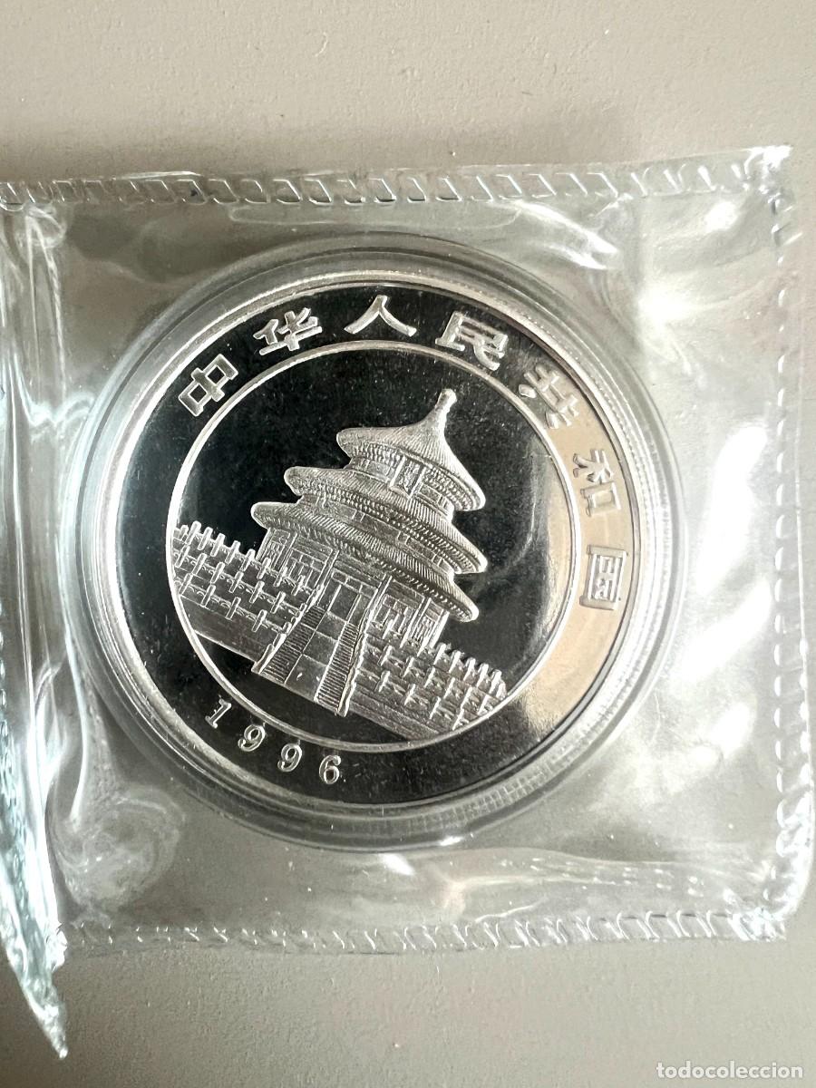 Monedas antiguas de Asia: China Panda 1996 10 Yuan Plata 1 oz .999 Small Date precintada